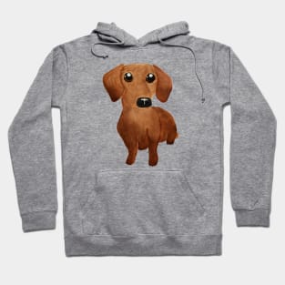 Watercolor cute dachshund puppy Hoodie